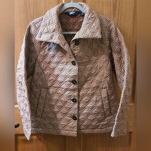 Lands' End Quilted Houndstooth Jacket